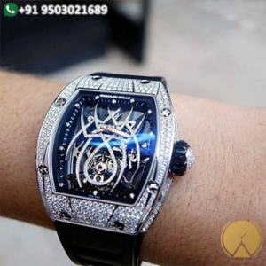 Richard Mille Tourbillon Watches RM 19-01 White Gold Diamond Watch