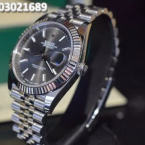 Rolex Date-Just Watch for Men with Steel Case and Bracelet and Sapphire Crystal